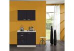 Keukenblok Faro Antraciet met onderkast 3 x laden en bovenkast 100 x 60 cm OPTI-0103 - Afbeelding 2