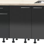 rechte keuken 150cm Antraciet met stelpoten RAI-3392