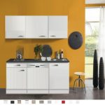 kitchenette 160cm wit hoogglans incl vatwasser en e-kookplaat RAI-240