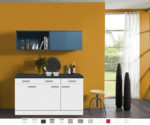 Kitchenette 150 cm met blauw schuif rek KT152-9-210