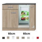 keukenblok 120cm met inbouw koelkast RAI-1010