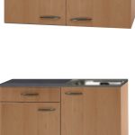 Keukenblok Beuken 100 x 50 diep met spoelbak en bovenkast RAI-41035