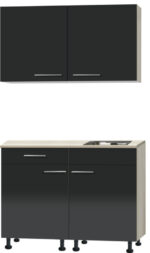 keukenblok 120cm antarciet glans met stelpoten RAI-2200 - Afbeelding 2