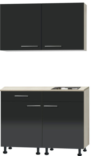 keukenblok 120cm antarciet glans met stelpoten RAI-2200 - Afbeelding 2