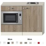 Keukenblok 120cm Houtnerf met magnetron RAI-510