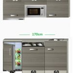Kitchenette 170 met onderbouw koelkast, vaatwasser, combi magnetron en afzuigkap RAI-586