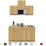 Kitchenette Nano beukenhoutdecor 150 cm incl. Inbouwapparatuur HRG-0429