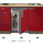 Kitchenette Rood Hoogglans 120cm met HRG-5345