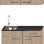 keukenblok 120cm houtnerf mat met stelpoten RAI-2203