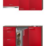 Kitchenette Imola Rood 150 cm Inc. Inbouwapapratuur HRG-4389