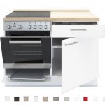 2-in-1 Keukenblok 120 cm x 60 cm Incl. oven + kookplaat + bergruimte zonder spoelbak RAI-1599