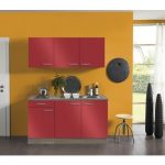 Kitchenette Rood 150 cm Incl. E-kookplaat HRG-4389