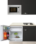 Keukenblok 120cm Antraciet incl koelkast en magnetron RAI-591
