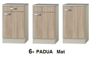 Keukenblok 150 houtnerf incl rvs spoelbak, koelkast en wandkasten RAI-4459 - Afbeelding 3