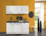 kitchenette 160cm wit hoogglans incl vatwasser en e-kookplaat RAI-240 - Afbeelding 2