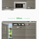 Kitchenette 150 met onderbouw koelkast, vaatwasser, combi magnetron en afzuigkap RAI-585