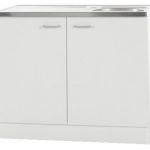 Keukenblok Wit met RVS aanrecht 100cm x 60cm OPTI-64