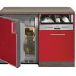 Keukenblok 110cm Antraciet incl koelkast en magnetron RAI-591