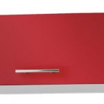 Wandkast met klapdeuren Imola signaal rood satijn (BxHxD) 100,0x34.5x34,6 cm OPTI-52
