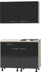 keukenblok 120cm antarciet glans met stelpoten RAI-2200