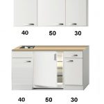 Kitchenette Wit hoogglans 120 CM incl. koelkast HRG-1324