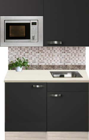 Keukenblok 120cm Antraciet incl koelkast en magnetron RAI-591 - Afbeelding 4