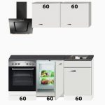 4-in-1 Kitchenette + oven + kookplaat + koelkast + bergruimte 180cm RAI-1049