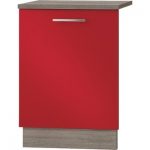 Kabinet Deur voor vaatwasser Imola signaal rood satijn (BxHxD) 59,6x70,0x1,6 cm HRG-775