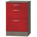 Kabinet Imola signaal rood satijn (BxHxD) 50,0x84,8x60,0 cm HRG-198