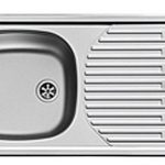 RVS Inbouw aanrechtblad met spoelbak 860 x 435 mm RAI-30