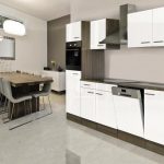 Keuken 280 cm incl oven, kookplaat, vaatwasser, afzuigkap, koelkast en spoelbak HUS-1368