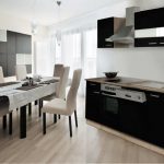 Keuken zwart hoogglans 220cm Incl. Inbouwapparatuur HUS-1098