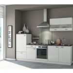 Keuken Lagos 270 cm wit hoogglans incl. Inbouwapparatuur OPTI-125