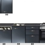 Rechte keuken 270cm antraciet metalic incl vaatwasser, oven en gaskookplaat RAI-099