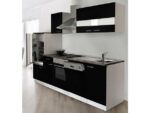 Keuken 280 cm incl oven, kookplaat, vaatwasser, afzuigkap, koelkast en spoelbak HUS-1169
