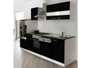 Keuken 280 cm incl oven, kookplaat, vaatwasser, afzuigkap, koelkast en spoelbak HUS-1169