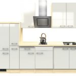 Keuken Abaco 300cm parel Shiny incl afzuigkap, koosplaat en spoelbak HRG-5590