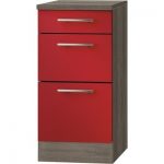 Kabinet Imola signaal rood satijn (BxHxD) 40,0x84,8x60,0 cm HRG-5125