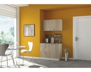 Keukenblok padua 100cm licht eiken incl. Inbouwapparatuur HRG-230