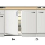 Kitchenette 190cm Wit Hoogglans incl. de koelkast HRF-4600