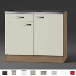 Keukenblok met een la, RVS aanrecht 100cm x 60cm OPTI-84