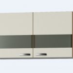 Bovenkast Klassiek 60 Cream met glas 100cm x 32 cm OPTI-36