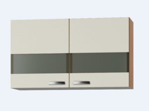 Bovenkast Klassiek 60 Cream met glas 100cm x 32 cm OPTI-36